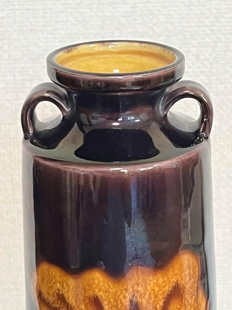 2代目 徳田八十吉 深厚燿変 耳付き 華生 T124 共箱 陶歴付 2代目 徳田