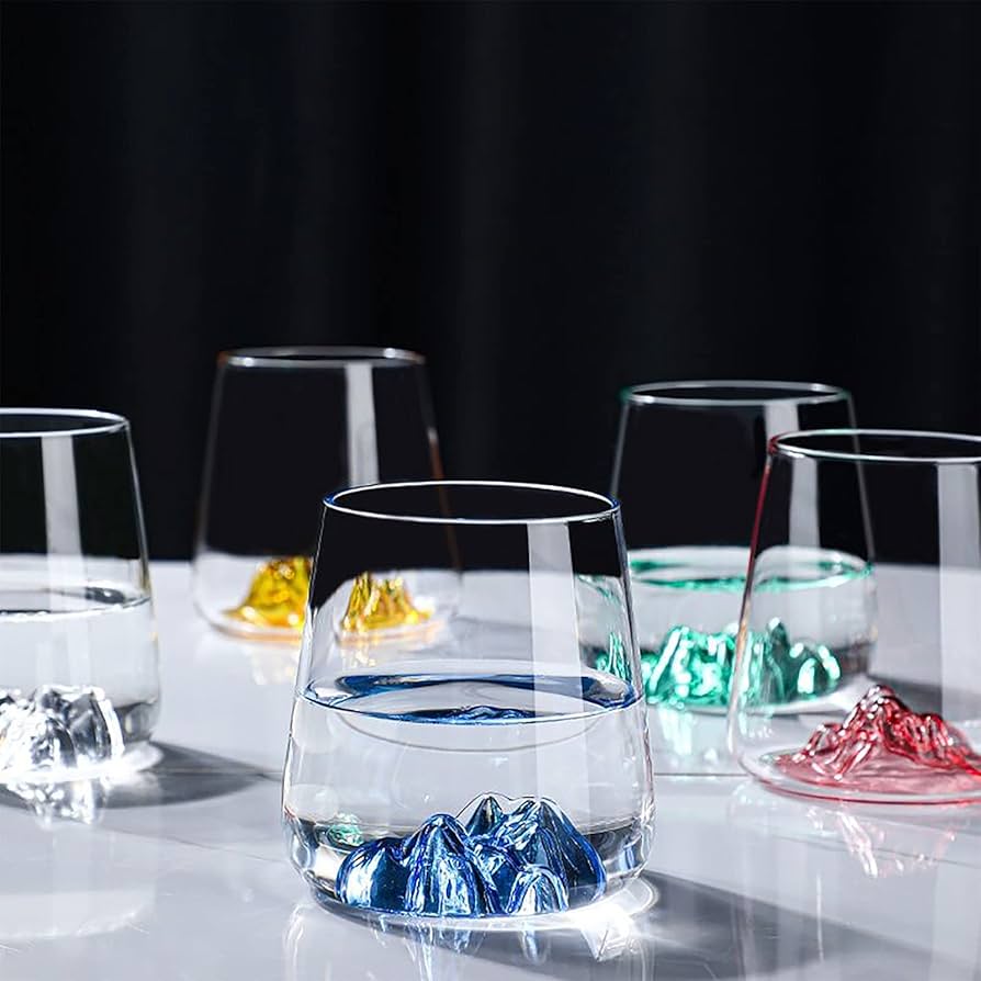 Amazon | 5個セット 多彩な氷山グラス コップ 創造的な火山グラス
