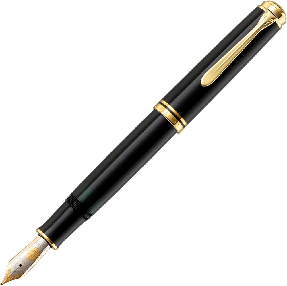 Amazon | Pelikan ペリカン 万年筆 F 細字 黒 スーベレーン M1000 正規