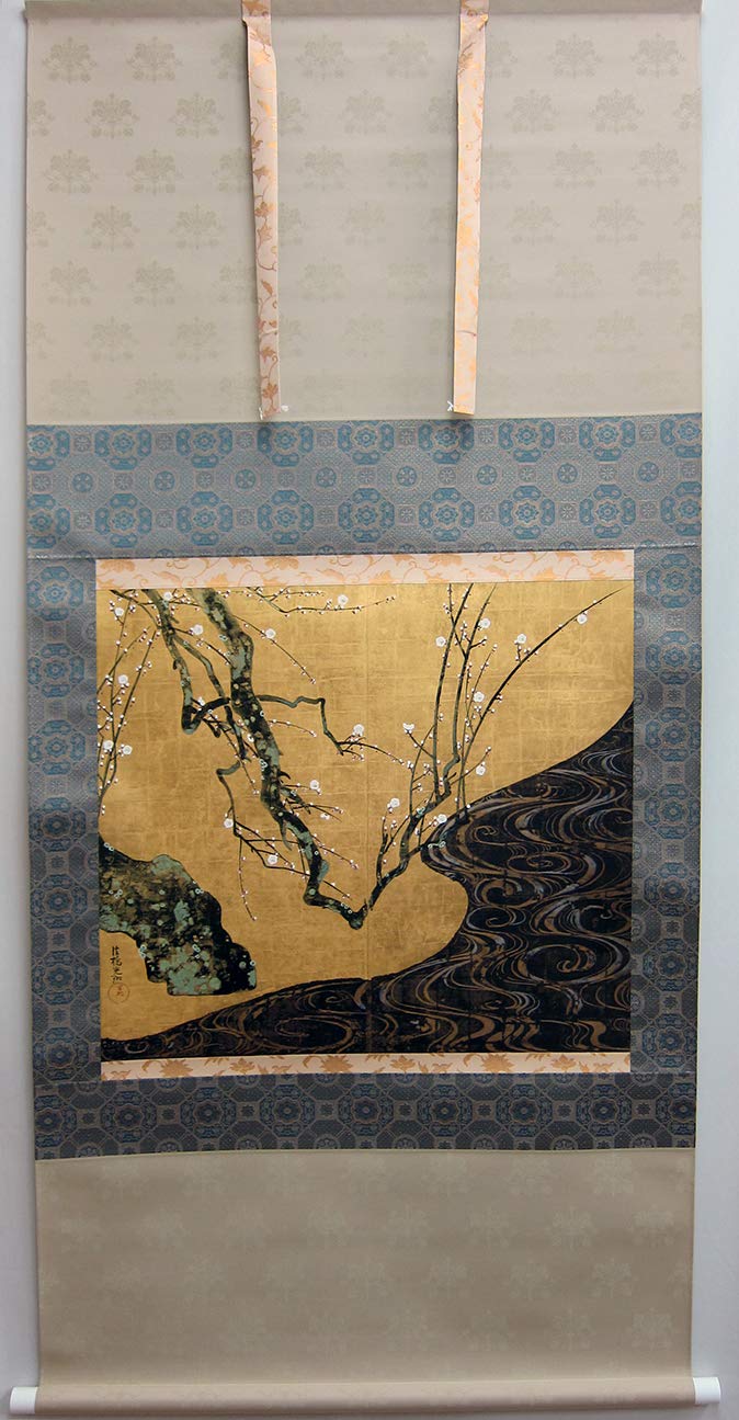 模写/尾形光琳/貴婦人図/極あり/布袋屋掛軸HC-926