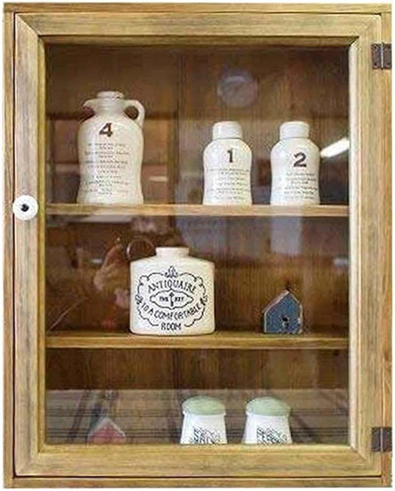 Amazon.co.jp: キャビネット 片開き扉 アンティークブラウン