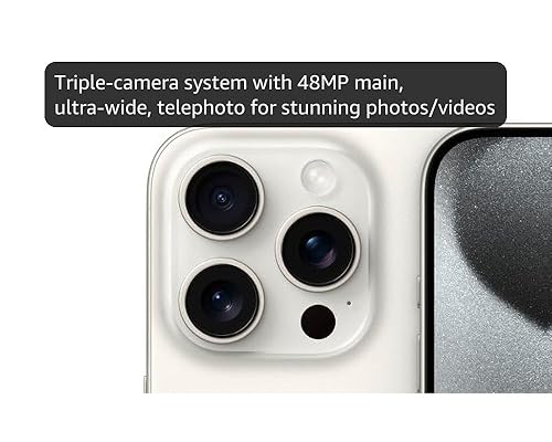 Amazon.com: Apple iPhone 15 Pro、256GB、白色鈦金屬- 解鎖(翻新高級