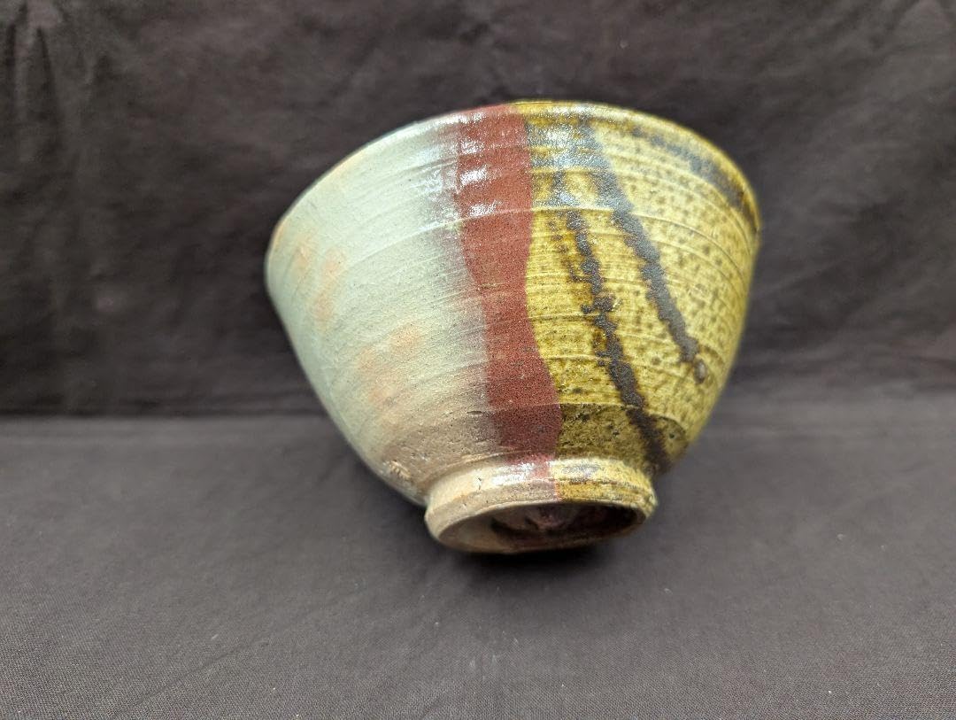 M143 茶碗 『淡島珉平造』『金彩秋草絵』 抹茶碗 共箱 茶道具