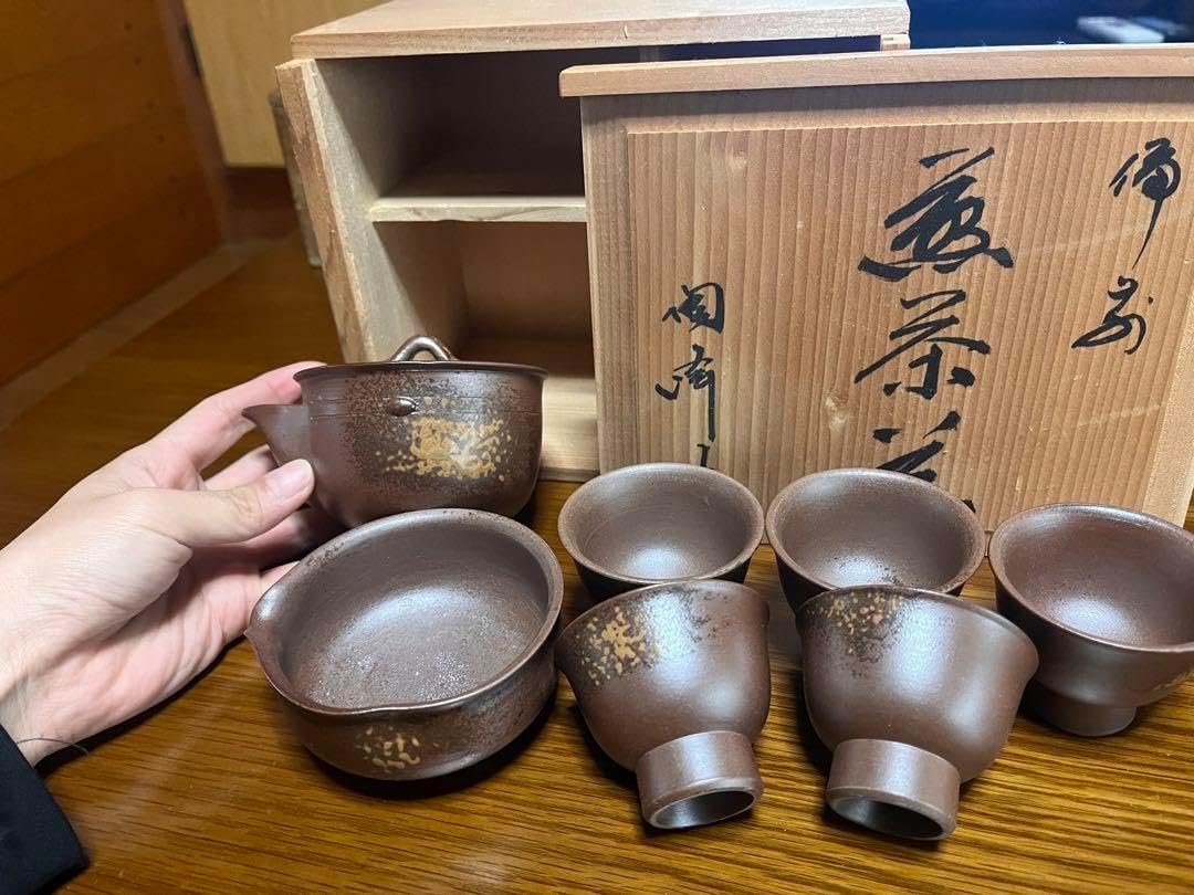 R397-2 備前焼 宝瓶急須 陶印有 D 備前焼宝瓶 急須 宝瓶 - Sazen Tea