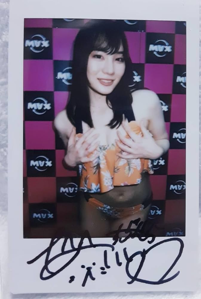 鈴村あいり直筆サイン入りチェキチェキチャイナ青コスプレレア