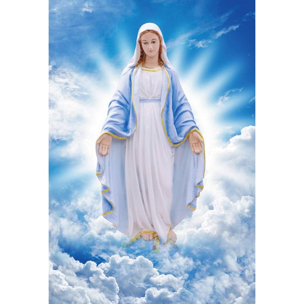 ラリック 祈りを込めた跪く聖母子像—神秘の輝きと慈愛の光輪