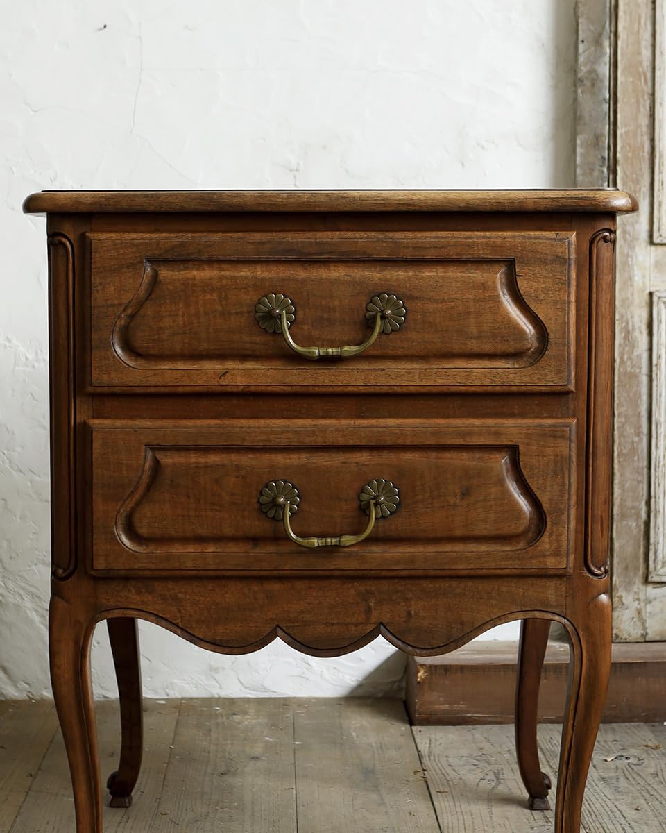 フランスアンティーク木製ナイトテーブル/キャビネット/机/飾り棚(82