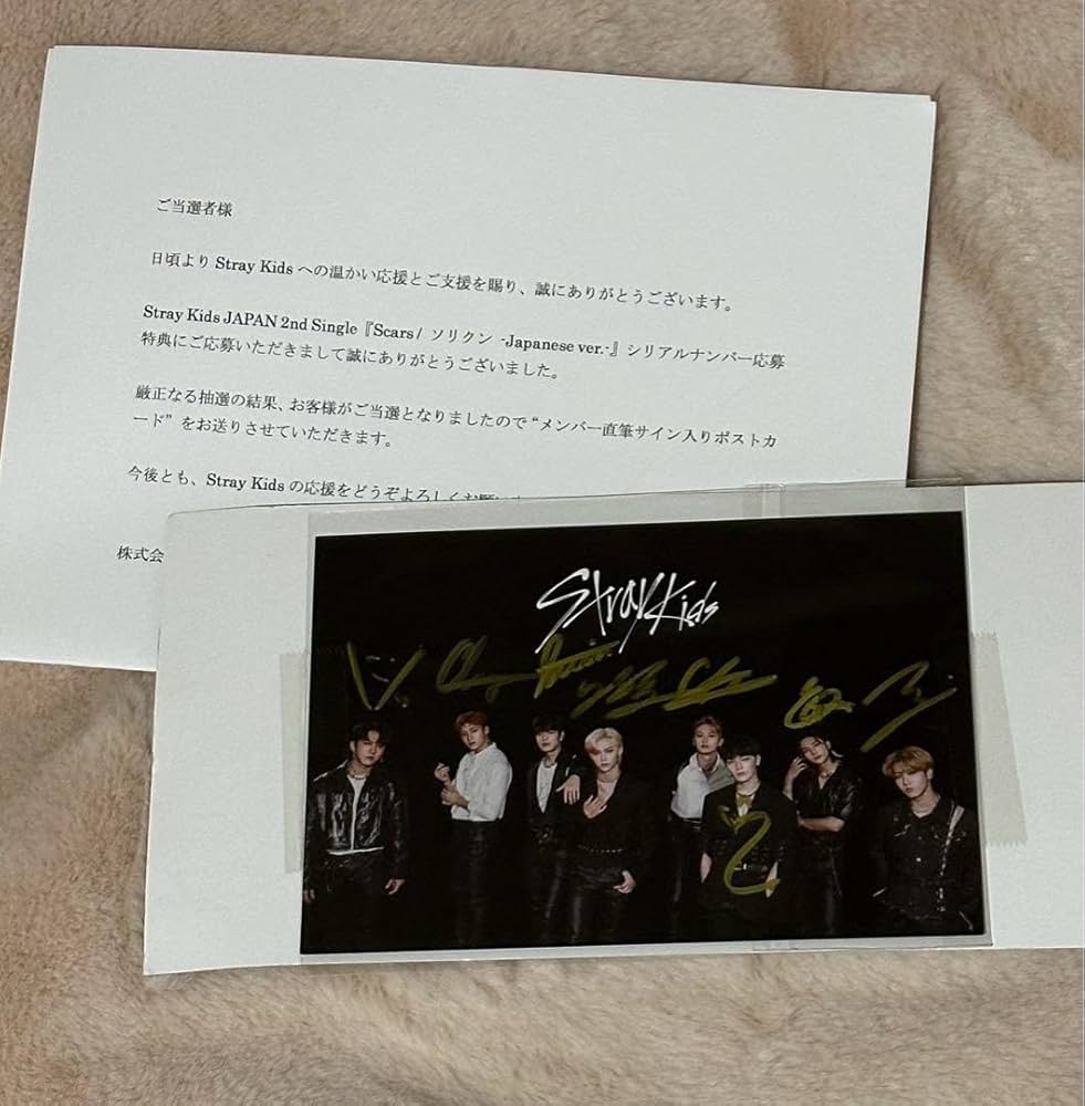 Stray Kids スキズ メンバー全員直筆サイン入りポストカード Amazon.co