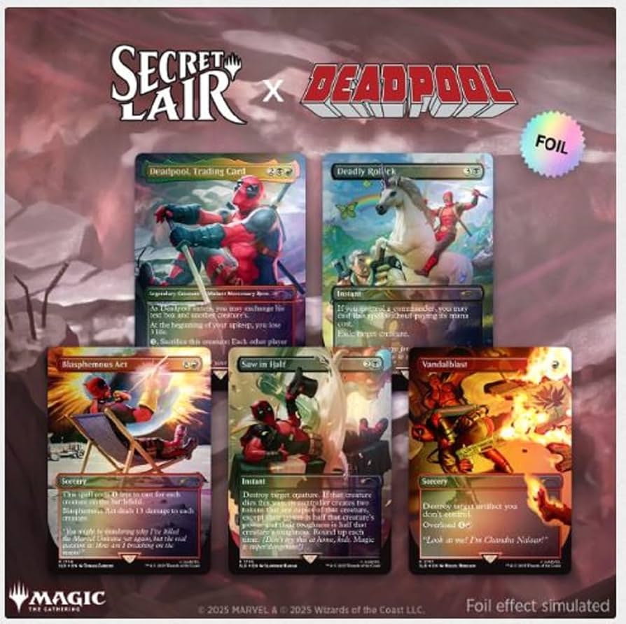 Amazon.com: Magic the Gathering Secret Lair x Marvel's Deadpool