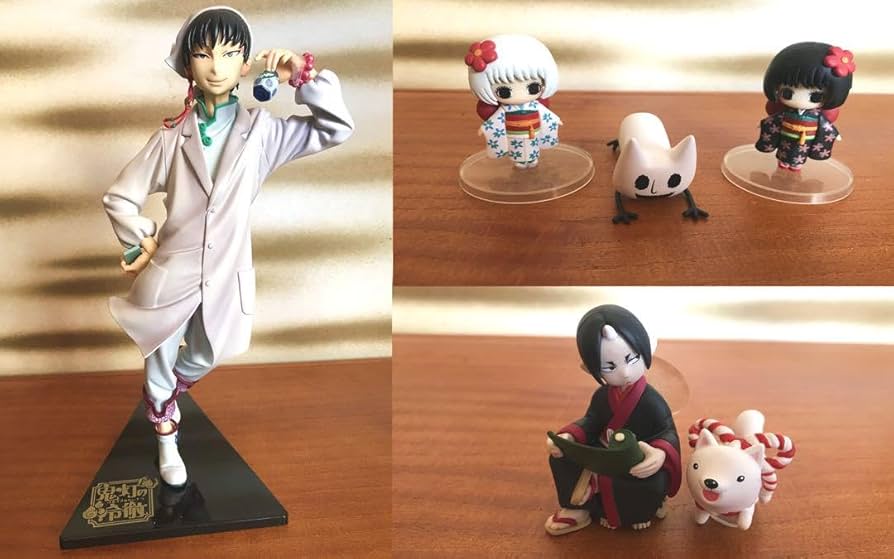 Amazon.co.jp: 鬼灯の冷徹 フィギュア 白澤 鬼灯 猫好好 座敷童子 シロ