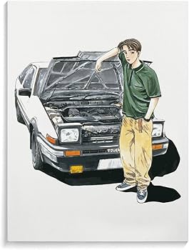 Amazon.co.jp: ZHZEQIFEI アートパネル 頭文字D イニシャルD 藤原拓海