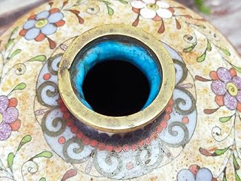 Amazon.co.jp: 古七宝 菓子器 金平糖入れ 木箱付き 骨董品 : ホーム