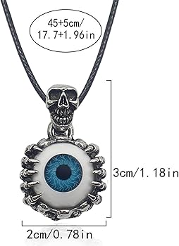 Amazon.co.jp: [Mechesa] 男性用目玉ネックレス - 合金ハロウィーン
