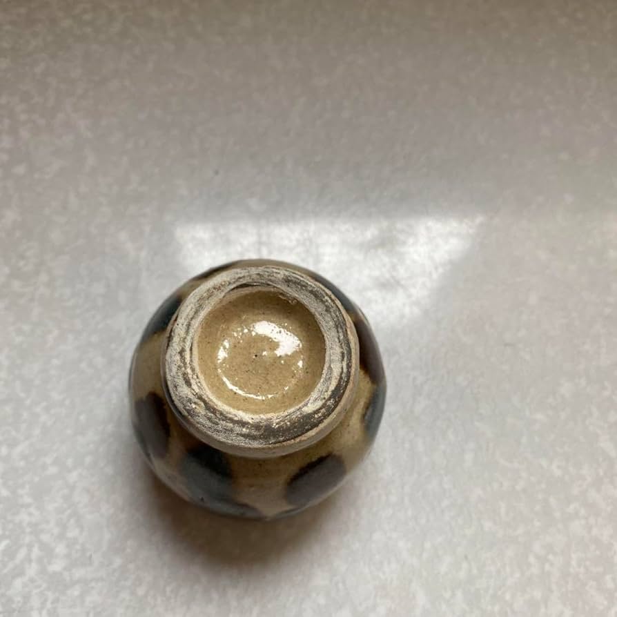 Amazon.co.jp: 民藝 人間国宝 金城次郎さん 壺屋時代 三彩点打 湯呑み