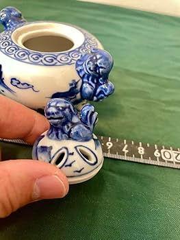 Amazon｜高橋道八 染付獅子香炉 京焼 清水焼 香道具 茶道具 香炉 陶芸