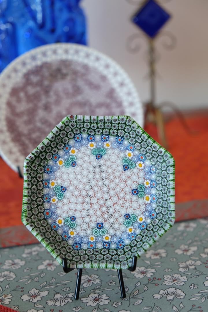 ベネチアンガラス ミルフィオリ プレート ムリーネ 江波冨士