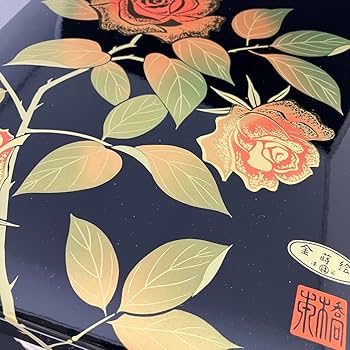 Amazon.co.jp: 本蒔絵 橋本漆芸 金蒔絵 文箱 漆器 紙箱 : ホビー