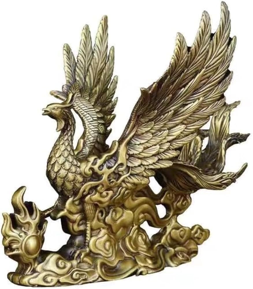 Amazon.co.jp: MYJYG鳳凰置物風水風水用品開運用品幸運置物有益な人物