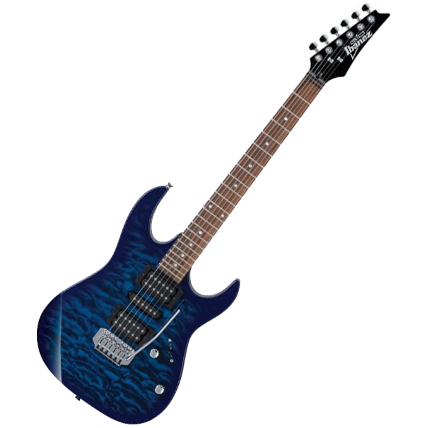 Amazon.com: Ibanez GIO Series GRX70QA - Transparent Blue Burst