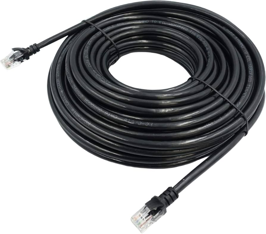 100m PoE防犯カメラ対応 Cat6 屋外高耐久LANケーブルコネクタ無し