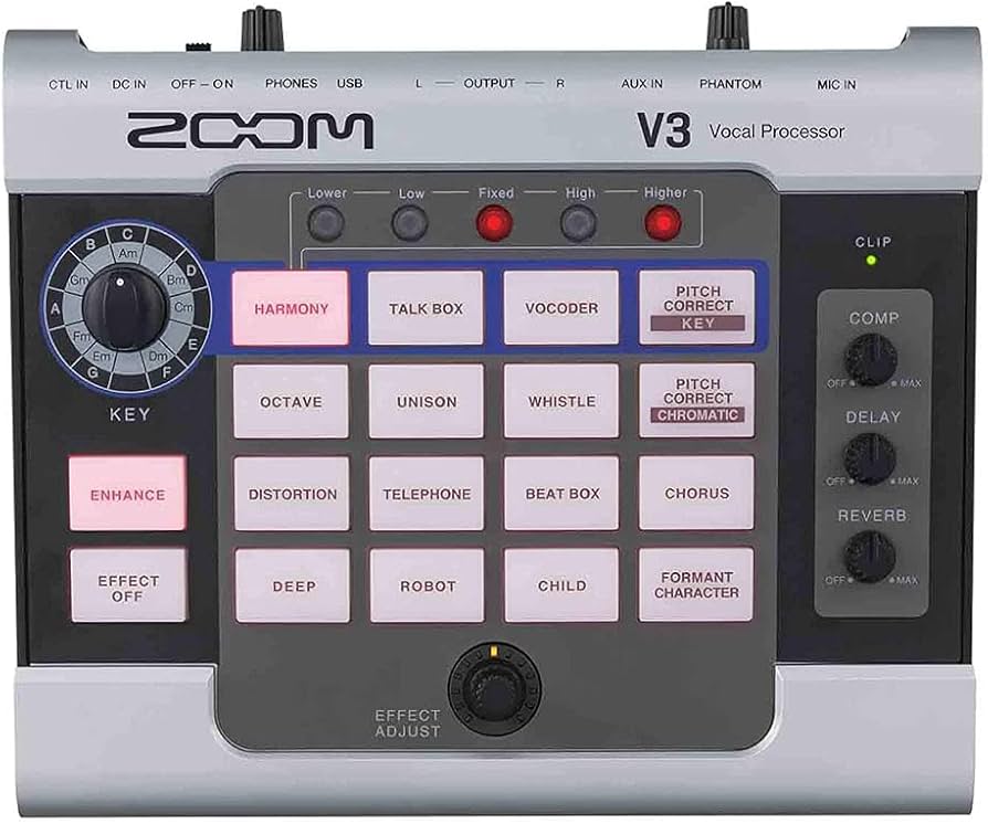 Amazon.com: Zoom V3 Vocal Processor, Vocal Effects Pedal, 3-Part