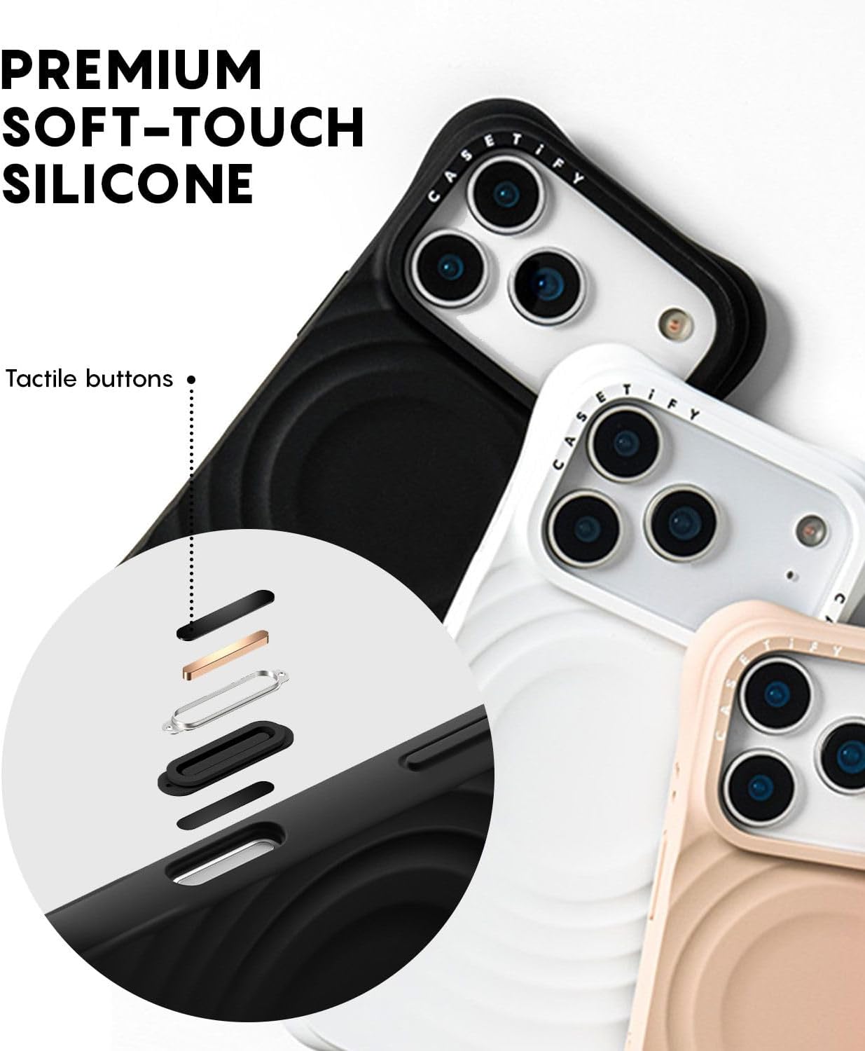 CASETiFY ウェーブ シリコン iPhone 17 Pro ケース [波型シリコン