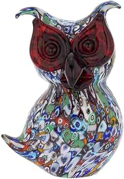 イタリアヴィンテージ ムラーノガラス ふくろうのオブジェ 大型