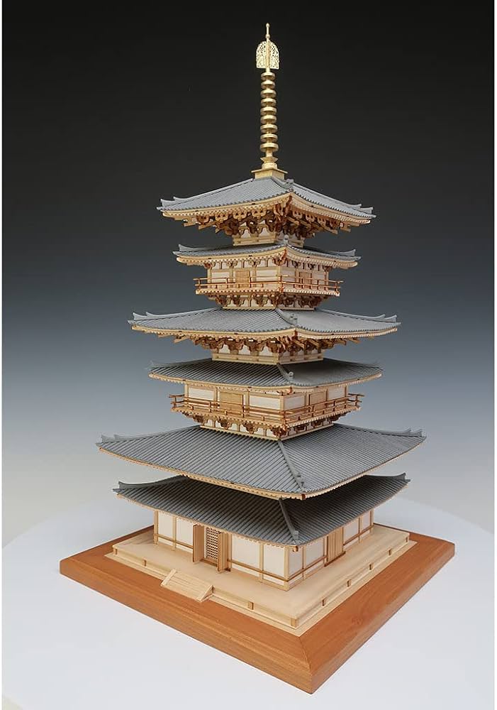 Amazon | ウッディジョー/木製建築模型 薬師寺・東塔（1/75）+塗料