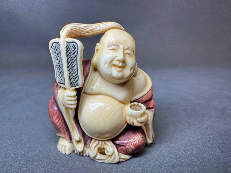 極上 根付 饅頭 天然素材 アンティーク 和彫 置物 骨董 飾り物 古美術