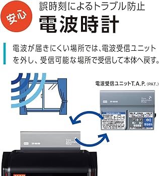 Amazon | マックス 電子タイムレコーダー 電波時計付き ER-110SUW