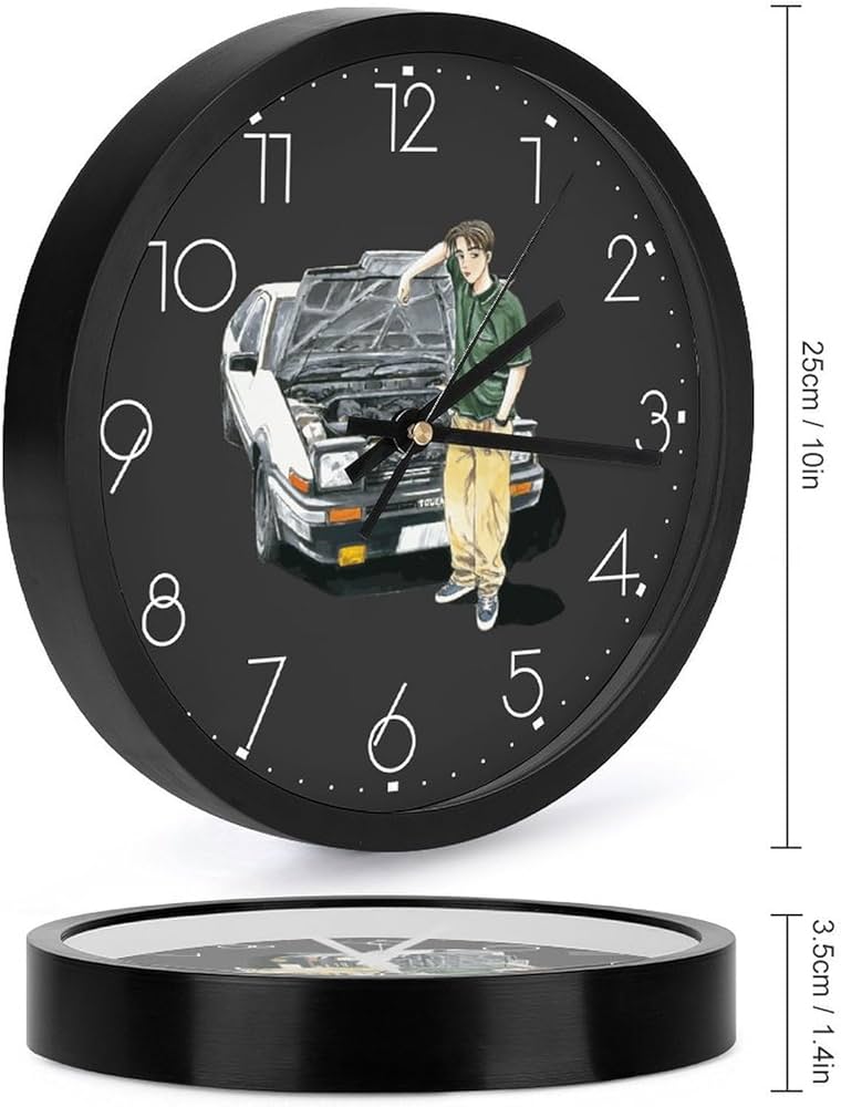 Amazon.co.jp: 掛け時計 頭文字d イニシャル D 藤原拓海 壁掛け時計