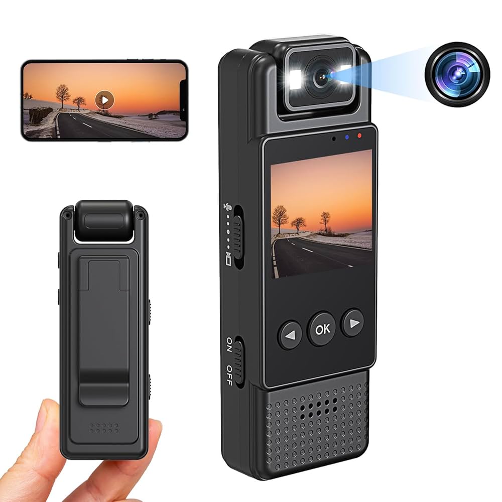 小型カメラ ボディカメラ 4K WiFi スマホ連動 アウトドアスポーツ