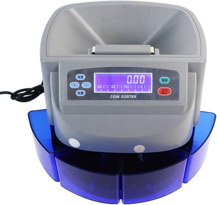 中古 コインカウンター 自動 ポータブル 硬貨 計数機 電動 高速 グレ