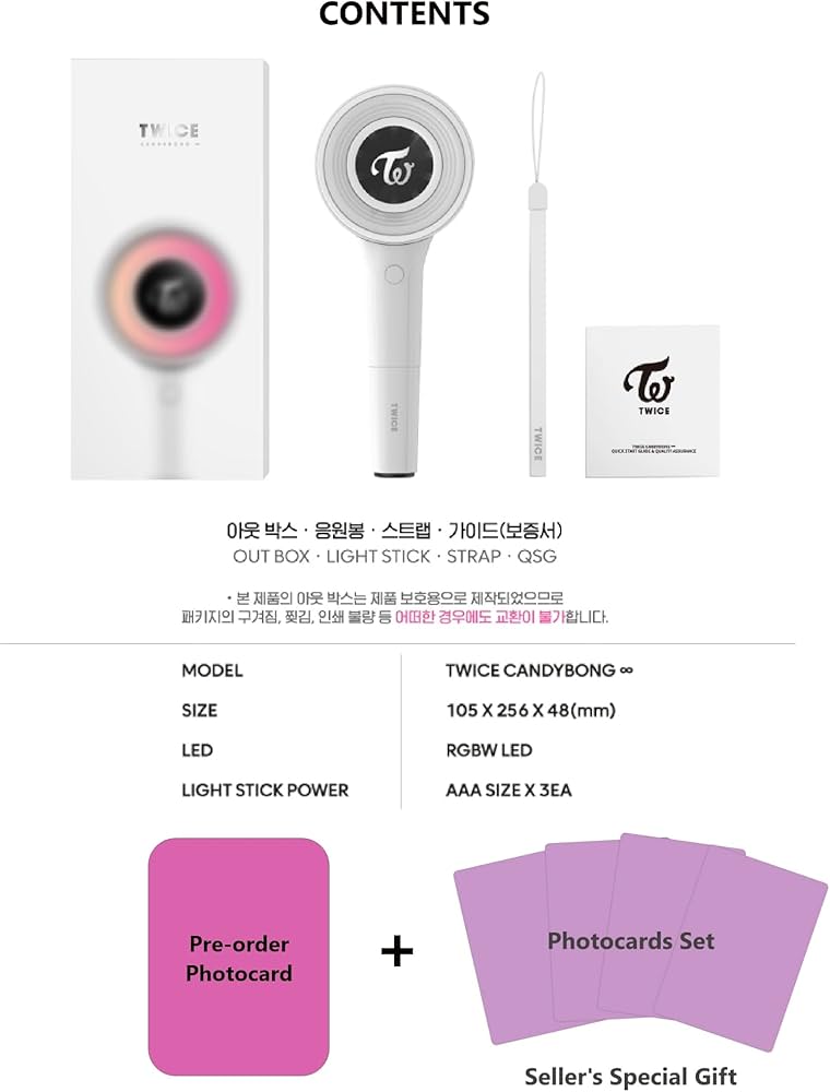 Twice Candybong Infinity Ver3. Lightstick oficial - para Contert