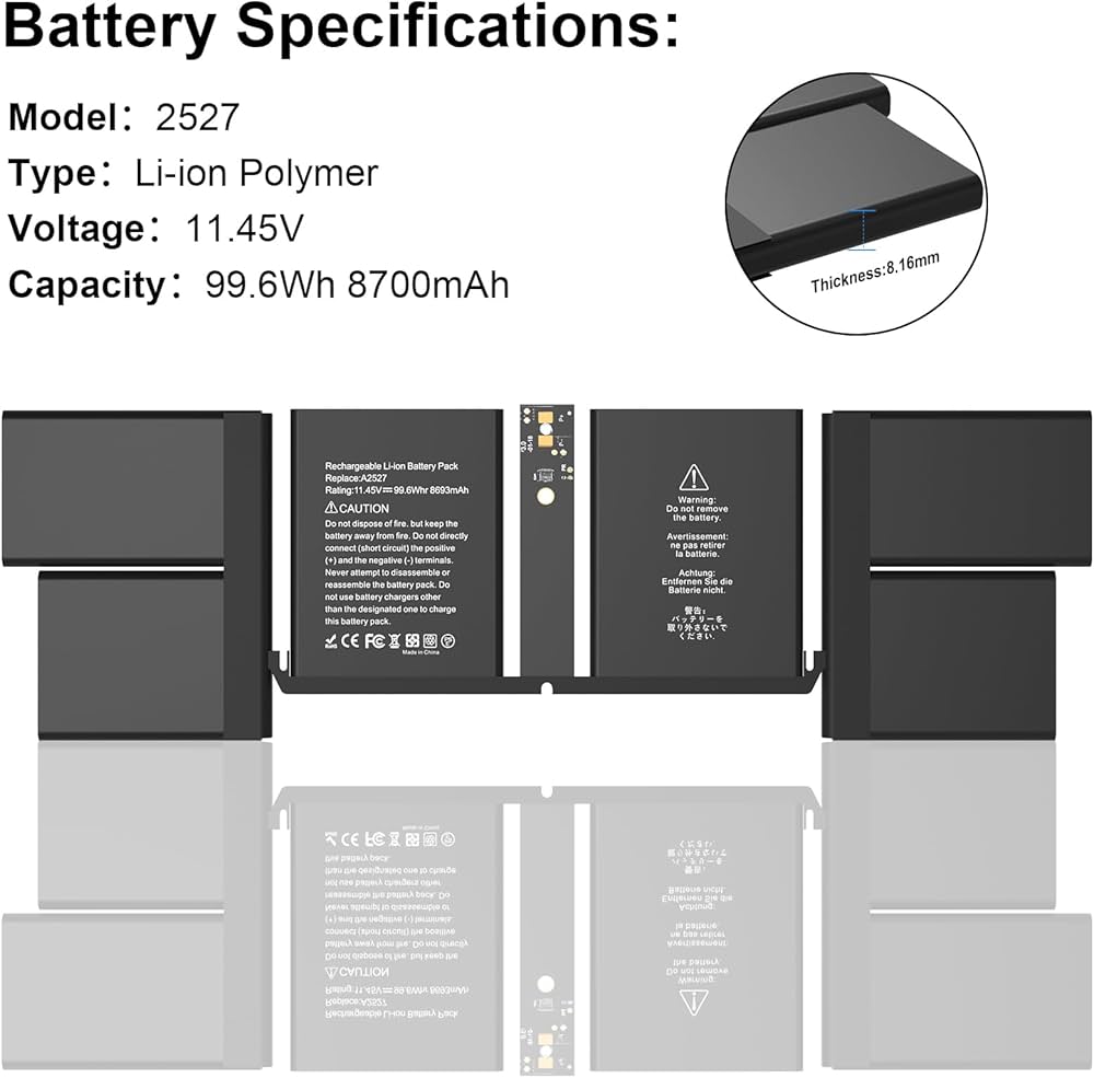 BND A2527 Batterie pour ordinateur portable Apple MacBook Pro 16