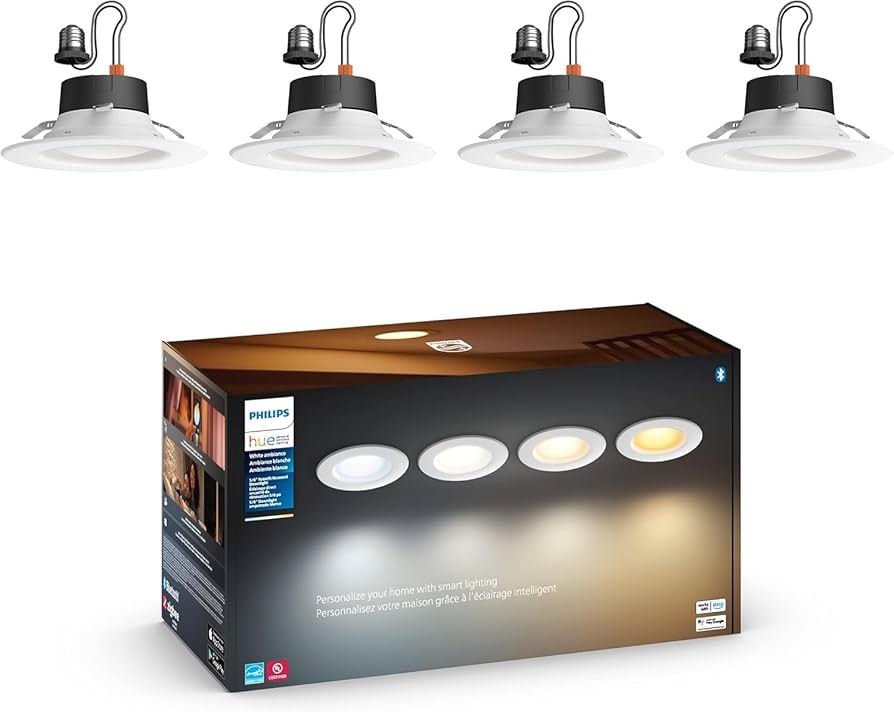 Philips Hue Smart Recessed 5/6 Inch LED Downlight - White Ambiance