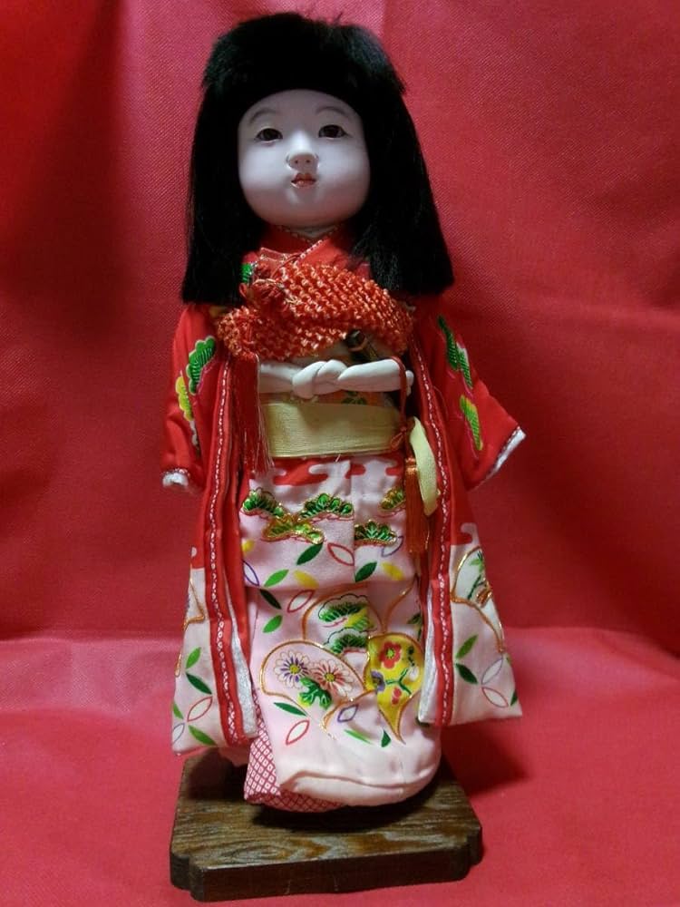 Amazon | レトロ 日本人形 市松人形 女の子 | 市松人形・わらべ人形