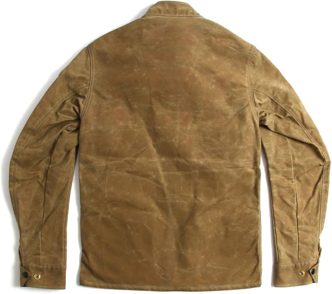 バンソン ボーダー オイルドコットン ライダースジャケット ストーマー