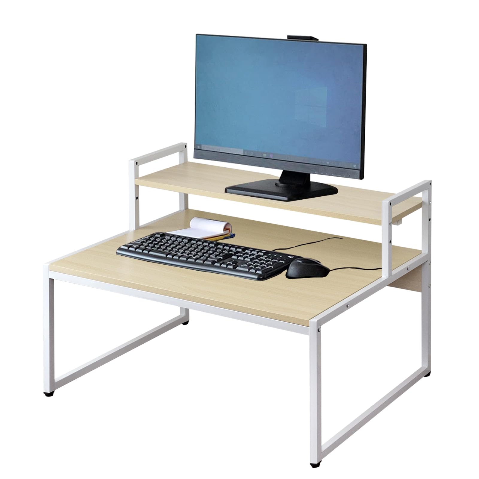 Amazon | ottostyle.jp パソコンデスク ロータイプ モニター台付き PC