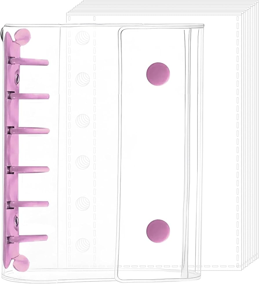 Amazon.co.jp: シール帳 透明 A7 透明バインダー クリアバインダー 6穴