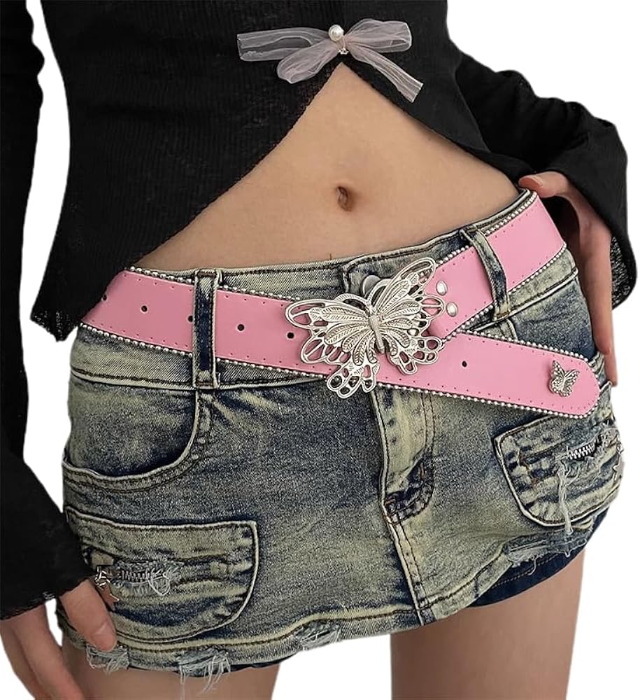 Amazon | Agaster レディース ベルト フェアリーグランジ レザーベルト