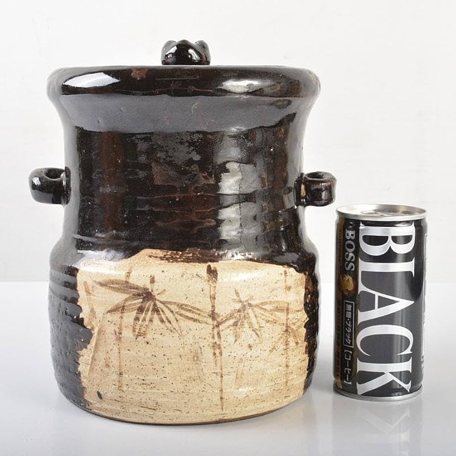 北大路魯山人作 黒織部 水指 時代箱付 V R6469B 【公式通販】