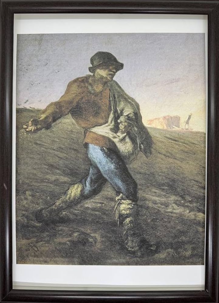 Amazon.co.jp: ジャン＝フランソワ・ミレー 種まく人 A4 ポスター 輸送