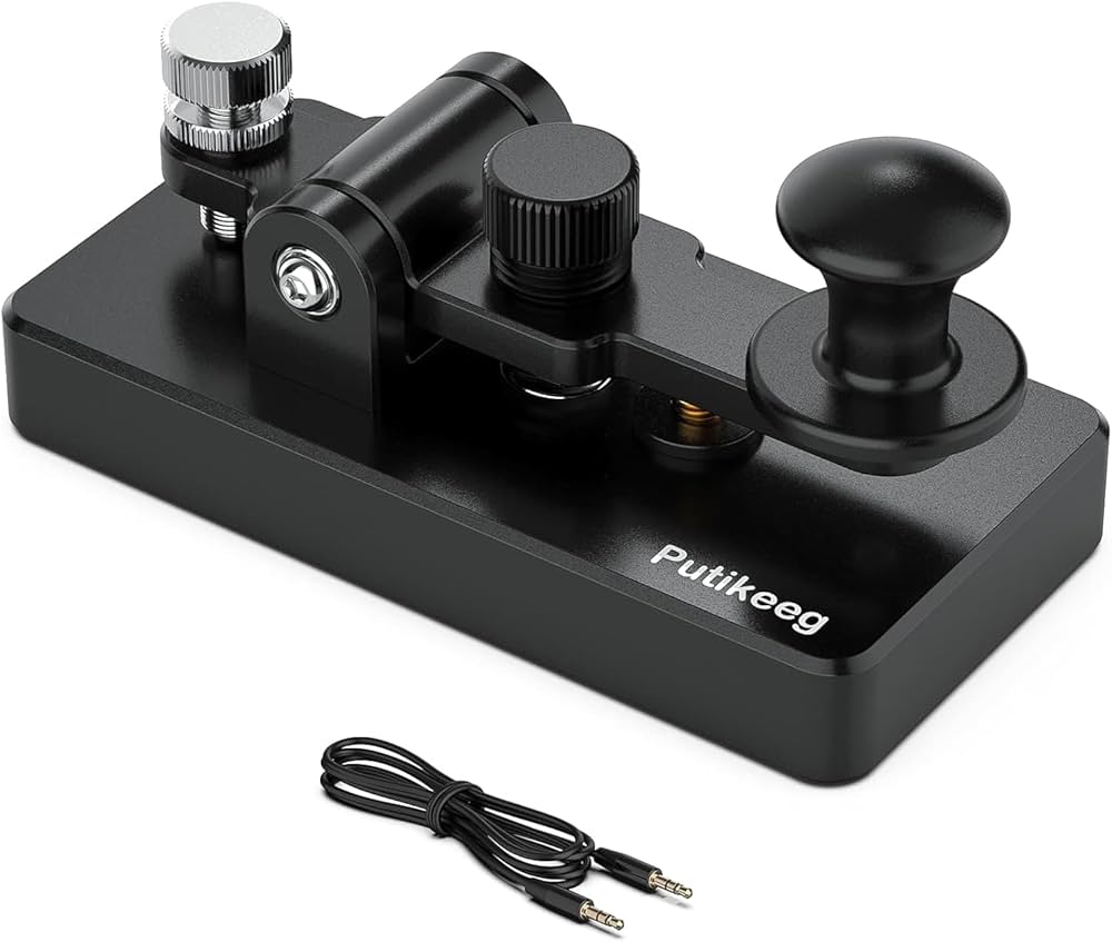 MFJ-557 モールス符号練習用発振器 電鍵付き MFJ製 電鍵、練習用発振器