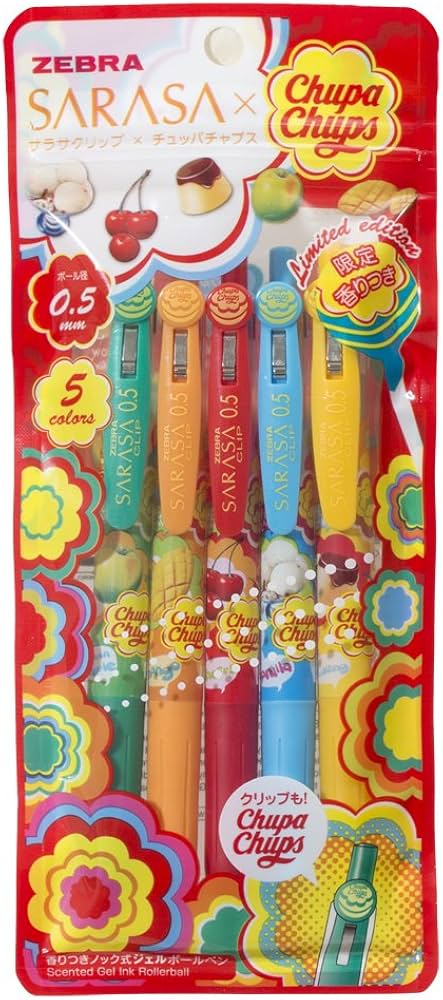 サラサチュッパチャプス香り付きジェル式ボールペン5本セット2種10本