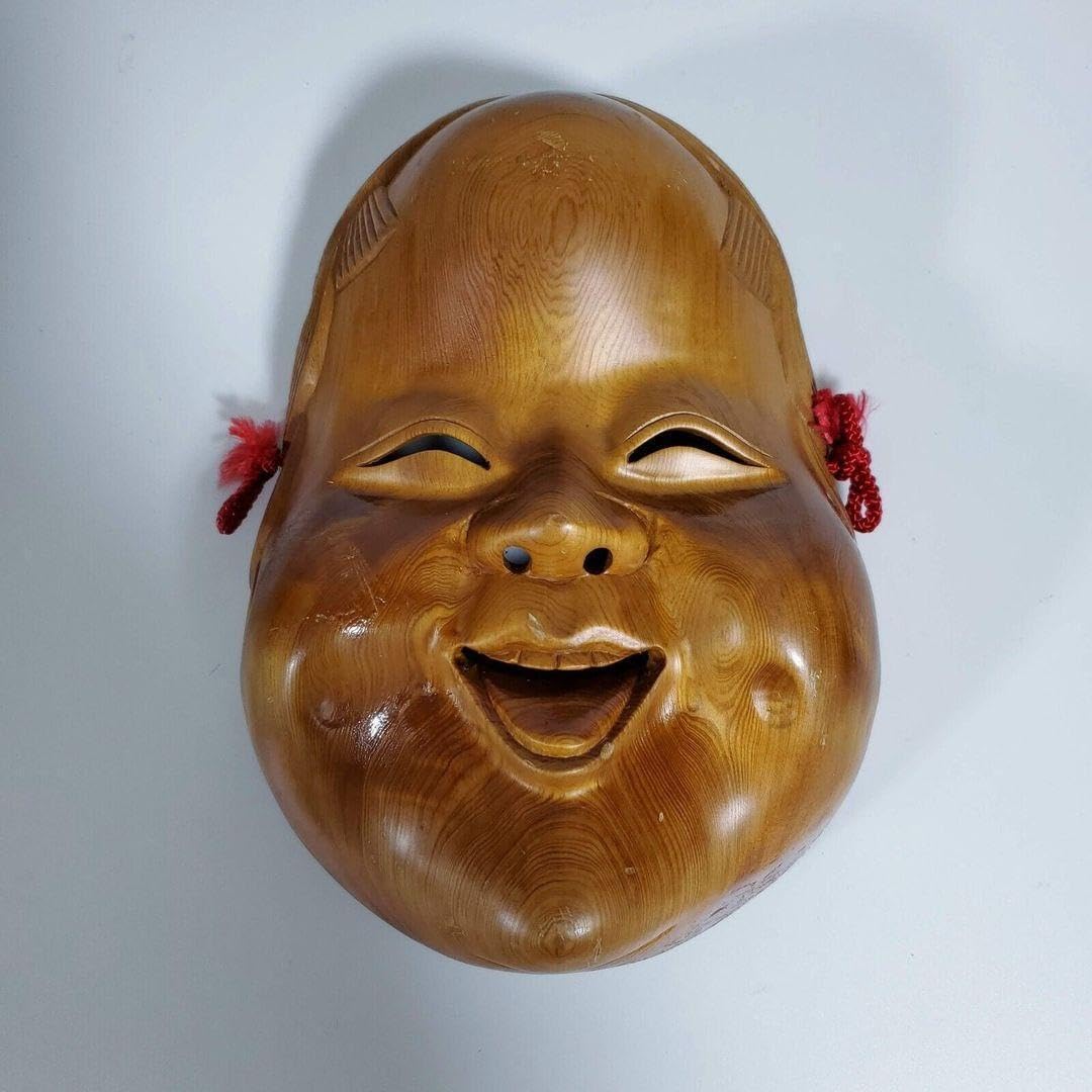 菅原法房 能面(神楽面) おかめ(お多福) 木製 菅原法房 能面(神楽面