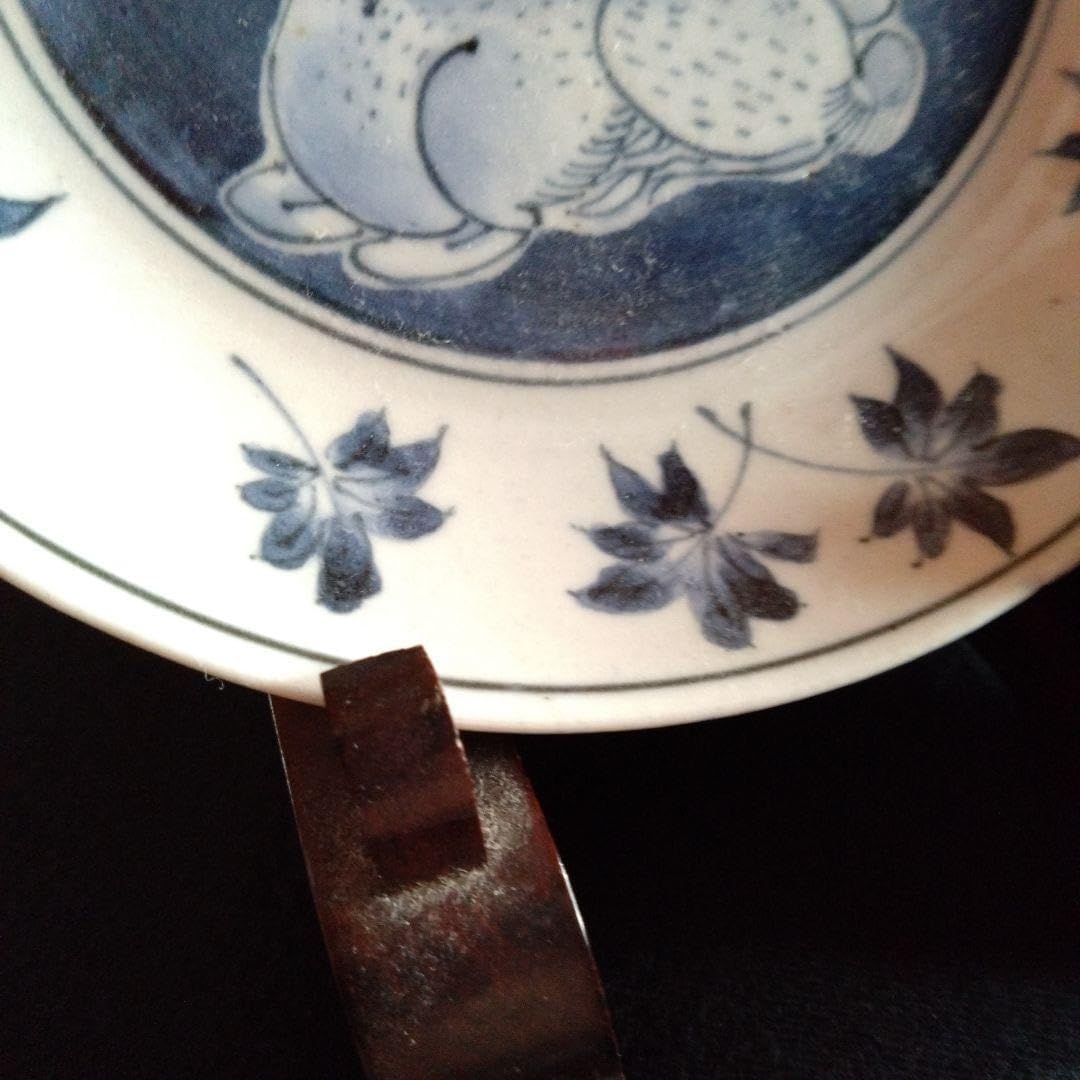 古伊万里 白磁 茶托 江戸時代 藍九谷 古九谷 アンティーク 骨董 柿右