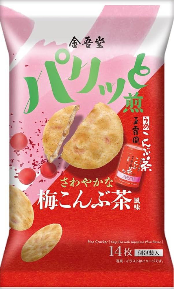 Amazon.co.jp: 金吾堂製菓 さわやかな梅こんぶ茶風味 14枚×12袋 : 食品