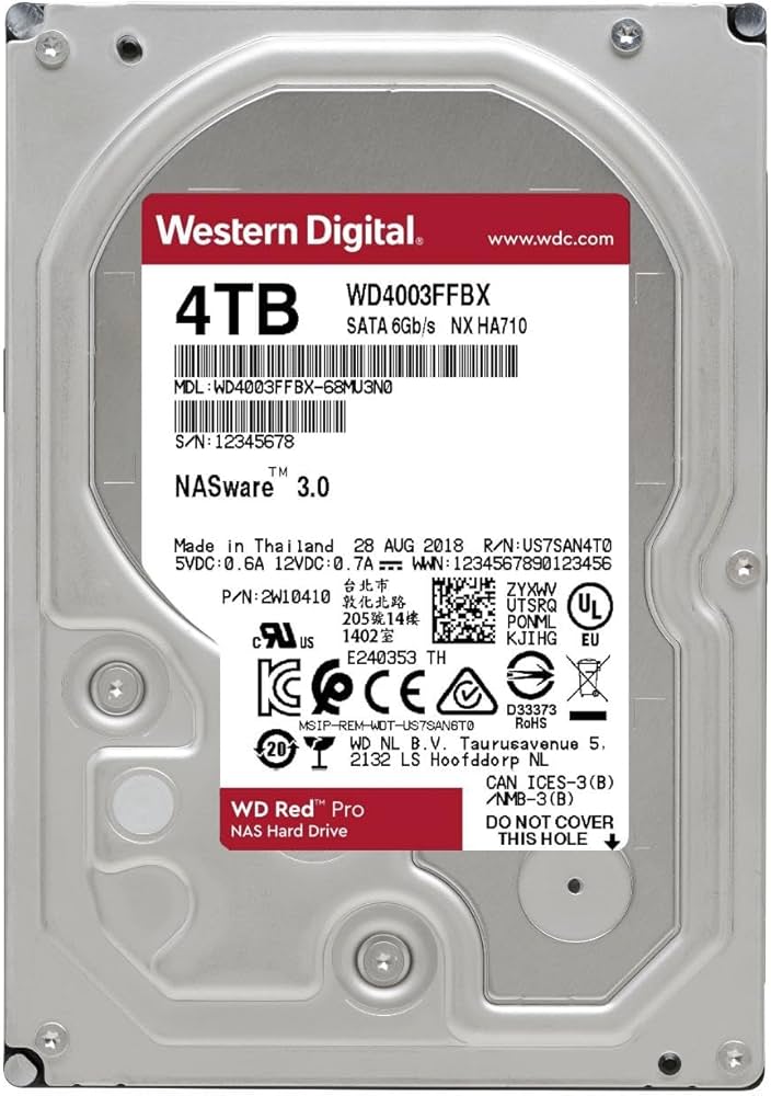 4TB 内臓HDD 3.5インチ WD Red 2台まとめて HDD WD RED NAS HARD DRIVE