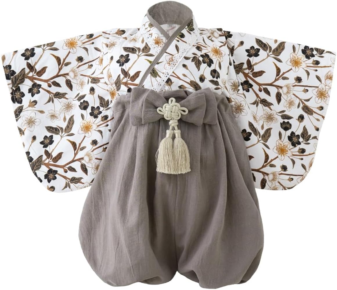 Amazon.co.jp: [regalo] ベビー 袴 2ピース 70cm ロンパース 女の子